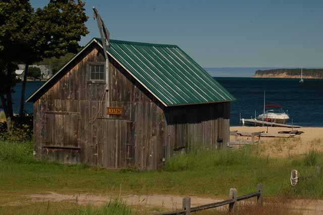 Grand Marais boat house and harbor